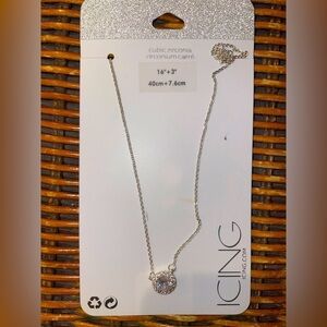 ⭐️3/$15⭐️Cubic zirconia on silver chain new with tags